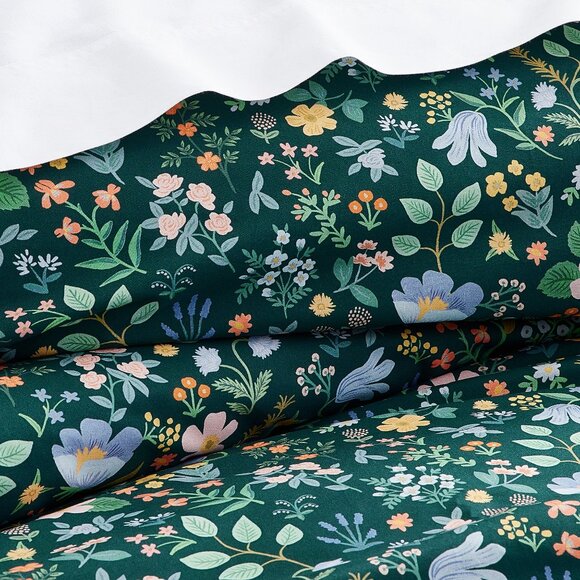 Rifle Paper Co. Bramble Fields Evergreen Duvet Cover and Sham Set - Picture 2 of 2